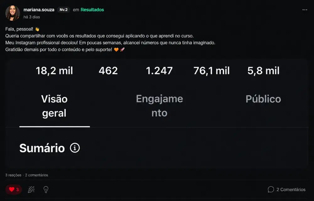 Depoimento de Mariana Souza